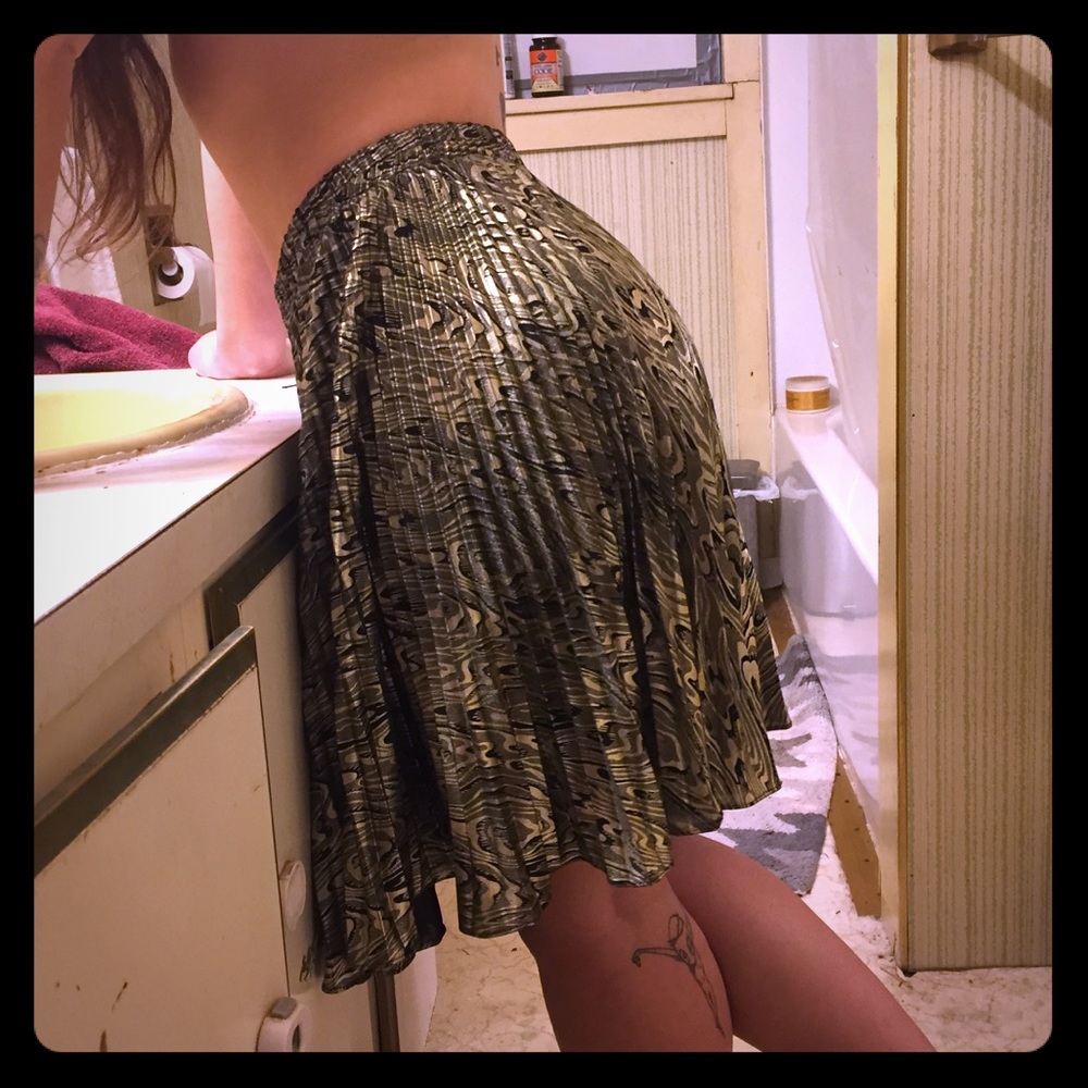 Vintage metallic gold skirt